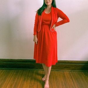 1970s Polka Dot Dress Set